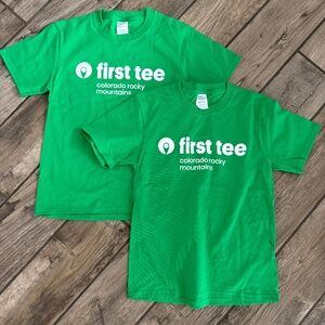 First Tee T-Shirt Colorado Rocky Mountains, Youth Size M  Set of 2 shirts